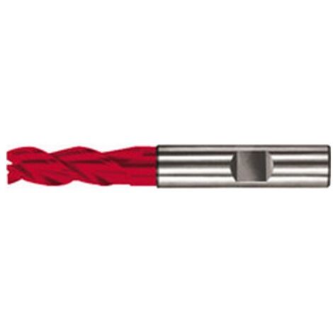 Fraise cylindrique universelle longue, 3 dents, 45°, en carbure monobloc UF, Fire, Ø d1 - h10 : 14,0 mm, Long. totale l1 83 mm, Long. coupe l2 22 mm (1/5)