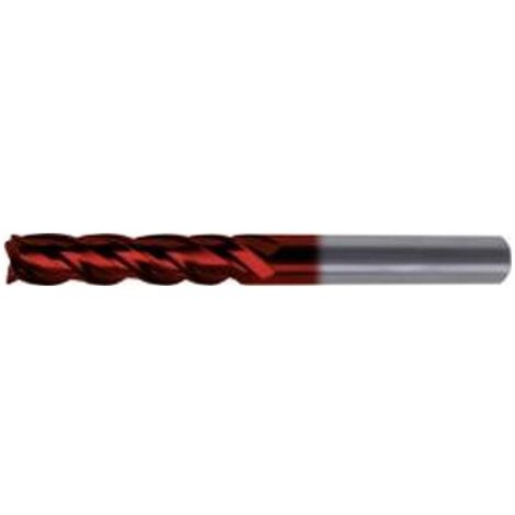 Fraise cylindrique longue, en carbure monobloc avec angle d'hélice de 35°/38°, Ø d1 - h10 : 12 mm, Long. totale l1 150 mm, Long. coupe l2 45 mm (1/5)