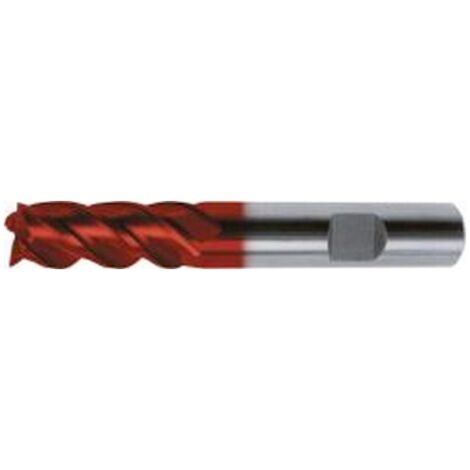 Fraise cylindrique longue, 4 dents, en carbure monobloc avec angle d'hélice de 40°/42°, queue HB, Fire, Ø d1 - h10 : 4,0 mm, Long. totale l1 57 mm (1/5)