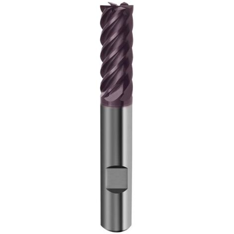 Fraise cylindrique longue, type H, en carbure monobloc, queue HB, de 6 à 8 dents, recouverte de TiAIN, Ø d1 - e8 : 10,0 mm, Long. totale l1 72 mm (1/5)
