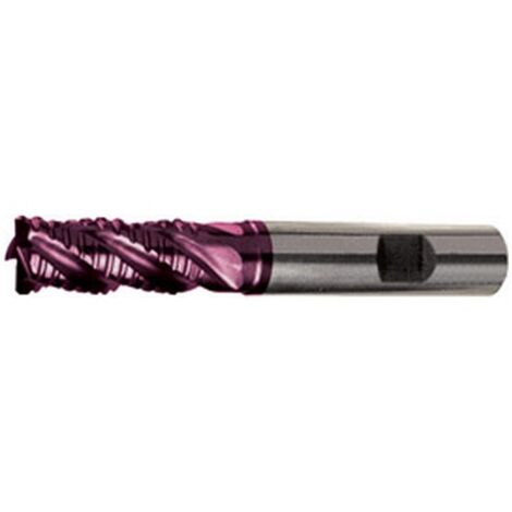 Fraise d'ébauche en carbure monobloc de type NF, longue, TiAlN, Ø d1 - h10 : 6,0 mm, Long. totale l1 57 mm, Long. coupe l2 13 mm, Dégagement : 21 mm (1/5)