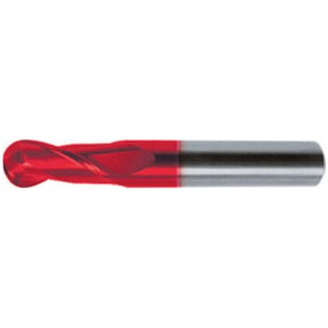 Fraise à rayon, longue, type N, queue DIN 6353-HA, UF, surface à revêtement Fire, Ø d1 - h10 : 1,5 mm, Long. totale I1 38 mm (1/5)