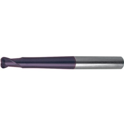 Fraise torique extra longue, Type N, en carbure monobloc, K05/K10, revêtement TiAIN, Ø d1 : 2,0 mm, Long. totale l1 80 mm, Long. coupe l2 3 mm (1/5)