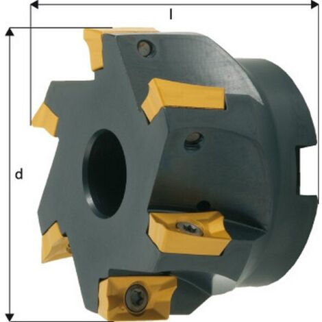 Fraise à surfacer-dresser à 90° à arrosage central APKT 1604, Ø d : 63 mm, Nombre de dents 6, Ø du perçage de positionnement 22 mm, Dimensions l : 40 mm (1/4)
