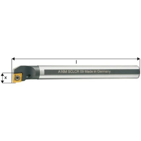 Barre d'alésage ISO 95° A..-SCLCR/L, à arrosage interne, Désignation : A08H SCLCL 06, Ø queue - dg7 8 mm, Dimensions Ø min. 12 mm (1/4)