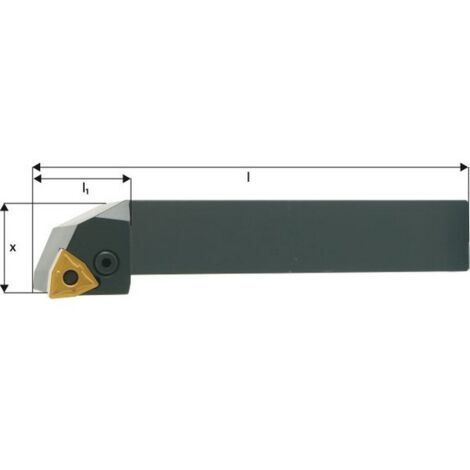 Porte-outils ISO 95° PWLNR/L, Désignation : PWLNL 2525 M08, Queue vierkant 25 x 25 mm, Dimensions l 150 mm, Dimensions l1 : 33 mm (1/2)