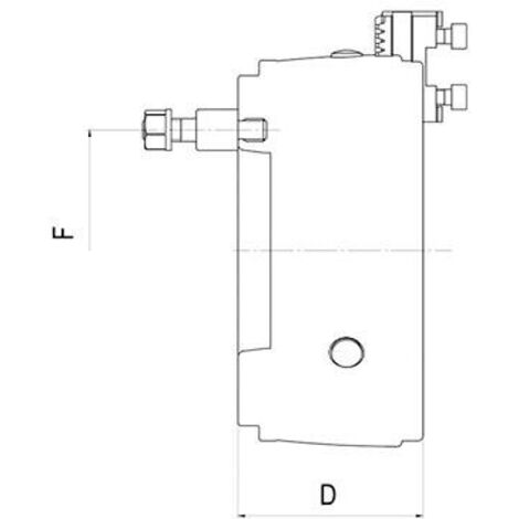 Mandrin à crémaillère à trois mors DURO-T avec cône court DIN 55029, goujon à téton pour Camlock, Taille : 250 mm, Cône court 8 (1/4)