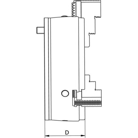 Mandrin à crémaillère à trois mors DURO-T avec dispositif de centrage cylindrique DIN 6350, Taille : 315 mm, Pouces 12.1/2 (1/5)