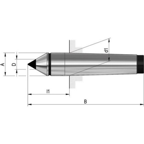 Coins durs, type 667, pointe pleine, MK : 3, A 24,1 mm, B 125 mm, D : 1 mm, d1 : 23,825 mm, l1 : 44,0 mm (1/3)