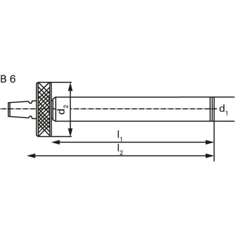 Aide au pointage FBH, Modèle de queue : MK 1, Emmanchement conique B6, Course de perçage 20 mm (1/4)