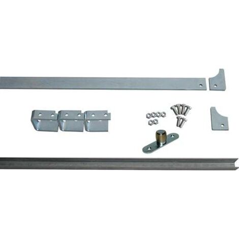 Kit rail 80787 Rail acier galvanisé 50x10 mm Roulettes 105 ou 120 mm HBS-BETZ (1/4)