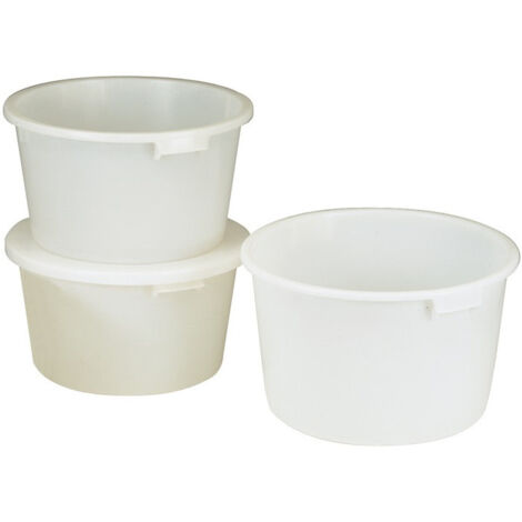 Bassine 85 l HD-polyéthylène nature avec poignées concaves D. 628 mm hauteur 385
