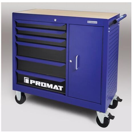 Établi roulant TREND L extérieure1120xP460xH1030 mm nombre de tiroirs 6 25 kg 400 kg PROMAT (1/4)