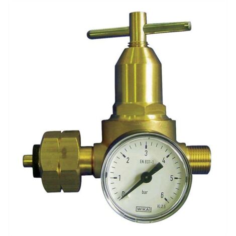 Petit détendeur à propane avec manomètre 0,5-6 bar 18 kg/h W 21,8 x 1/14 po. LH KAYSER (1/2)