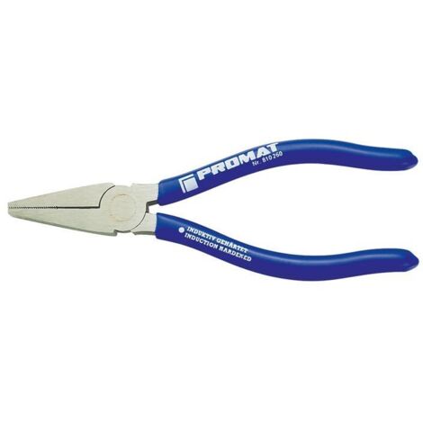 Pince à becs plats longueur totale 160 mm tête polie revêtement en plastique (1/2)