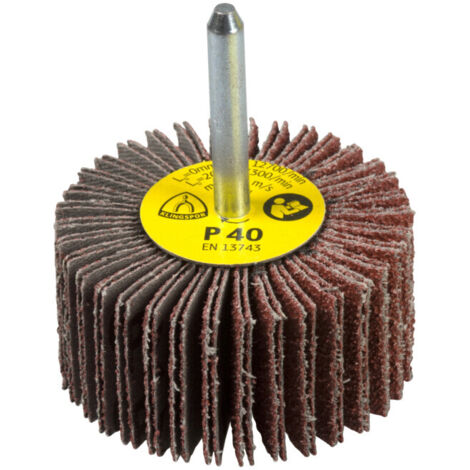 KM 613 Roues à lamelles sur tige Klingspor 40 x 20 x 6 mm Grain 180 10 pièces