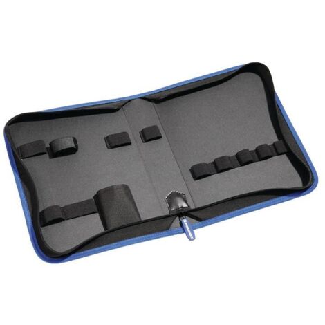 Sacoche à outils int.-lxPxH mm 1 pochette/11 boucles autoagripp. non équipé polyester 500D noir/bleu PROMAT (1/2)