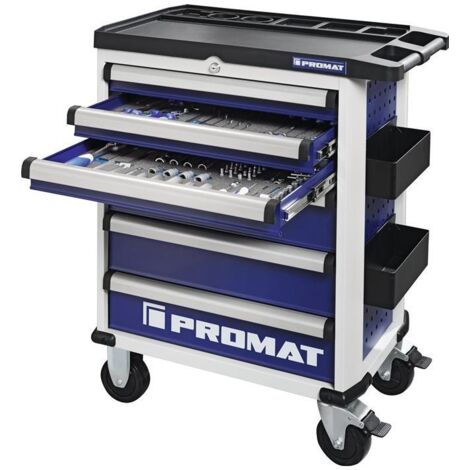 Servante d'atelier l.775xP470xH1000 mm 6 tiroirs 96 pièces PROMAT (1/4)