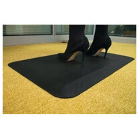 Revêtement de sol de poste de travail tapis fini L500xl800xS16mm noir polyuréthane (1/3)