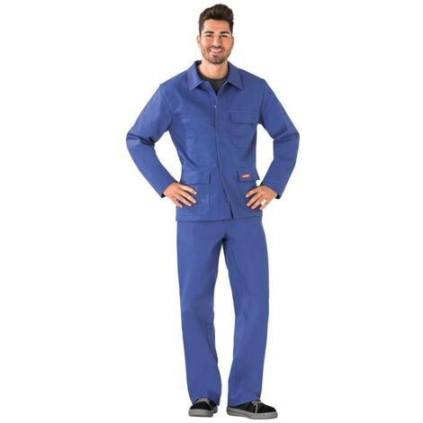 Veste de protection pour soudeur taille 46 bleu granuleux 100 % coton PLANAM (1/3)
