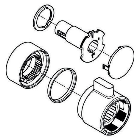 Poignée Papillon Grohe 49083 Pour Thermostat Grohtherm - Chrome - Neuf