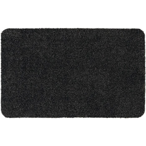 Paillasson lavable graphite PE microfibre L500xl800xS7 mm