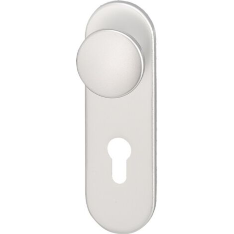 Set poignée porte Targa/K FS K7/103 Alu.F1 D/K TS 38-58mm PZ rd DIN Gauche / Droite EDI (1/5)