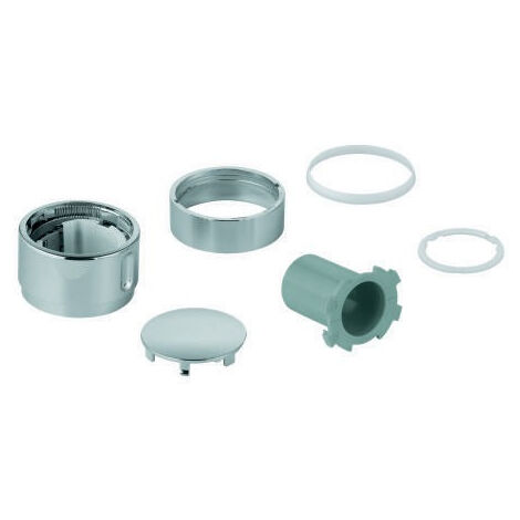 Grohe – Poignée de réglage de la température – Verrou de sécurité SafeStop à 38°C – Butée de température à 43°C – Finition chrome (1/4)