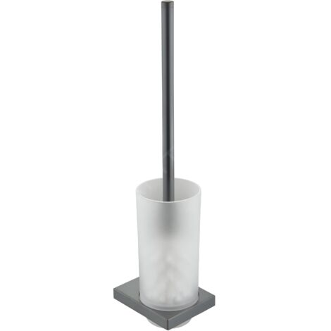 Set brosse WC EDITION 11 verre cristal véritable / chrome noir brossé KEUCO (1/5)