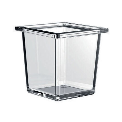 Bol en verre 97.5x99x97.5mm. chromé (1/4)