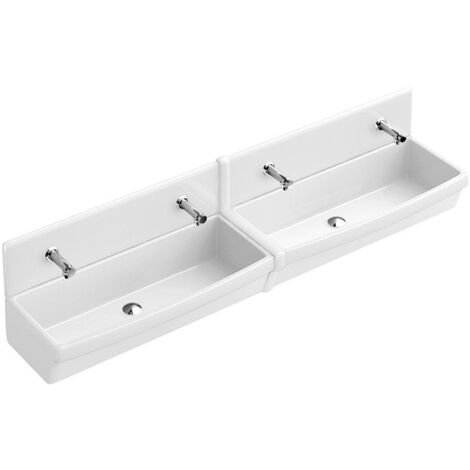 O.novo, Lavabos, 1000 x 205 x 415 mm, Rectangulaire, En porcelaine sanitaire