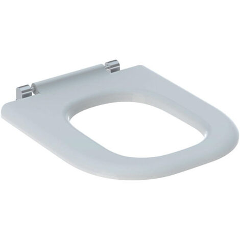 lunette d'abattant geberit renova comfort, adapté pmr, antibactérien, fixation par le dessus: abaissement ralenti=non, fixation=par le haut, blanc Réf. 500.680.01.1 main image 0