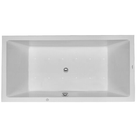 Baignoire Bain à remous rectangulaire STARCK 252 l 180x90 blanc, 2 dossiers Combi-Syst E