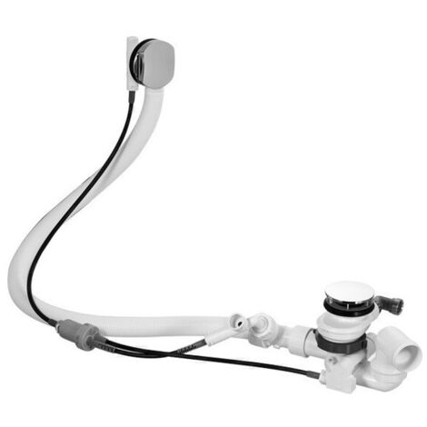 Bonnet De Vidange Push-up Blanc Avec Trop-plein - Hydroland - Laiton - Salle De Bain
