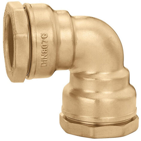 Raccord Coudé à Compression En Laiton - Taille 15 Mm Ou 22 Mm, Pour Tuyau Cuivre Ou PE, Angle En L