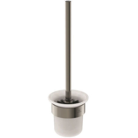 Set de brosses WC CONCA rond, avec support mural silver storm IDEAL STANDARD
