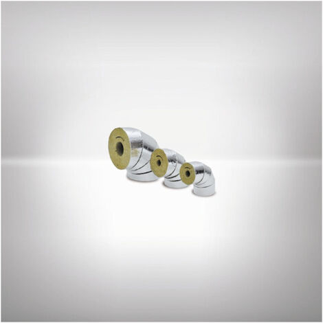 Coude en laine de roche laminée aluminium, épaisseur d'isolation 40 mm 42 mm ARMACELL