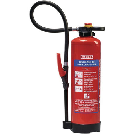 Extincteur à eau WKL 9 PRO Chargeur 9l classe feu 27 A avec support mural GLORIA