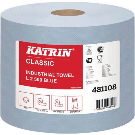Rouleau de chiffons de nettoyage Katrin Classic L 2 L190xl220 mm env. mm bleu 2