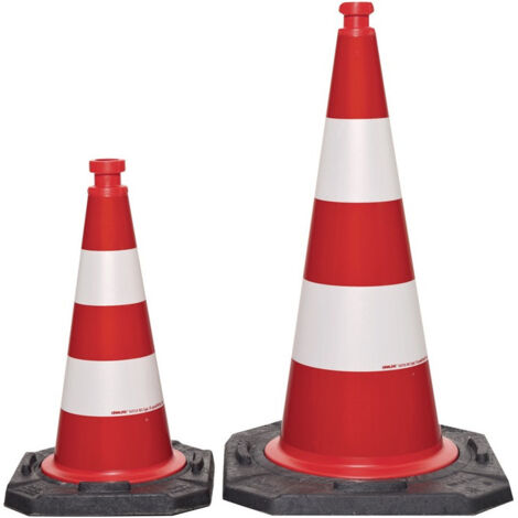Cône de signalisation TL hauteur 500 mm testé par BAST. 2 bandes poids 3.20 kg.