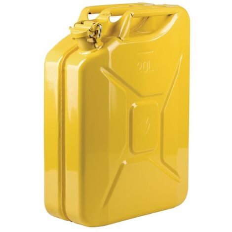 FP – Bidon de carburant 20l en tôle d'acier – Peinture résistante aux carburants – Dimensions L345xB165xH470mm – Jaune RAL 1023 - dacier-L345xB165xH470mm