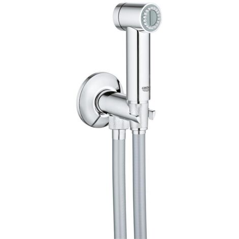 Grohe – Pommeau de douche mural Sena Trigger Spray – 3 jets réglables – Chrome – Tuyau de douche 1250mm inclus (1/4)