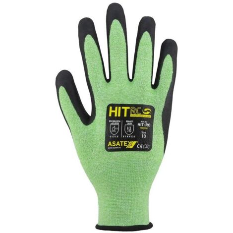Gant à maille fine HIT-RC taille 9 vert/noir EN 388/EN 407/EN ISO 21420 catégorie EPI II (1/4)