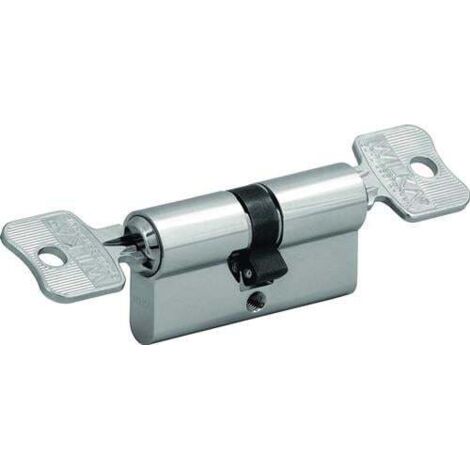 Cylindre double profil 3683 26/40mm NuG côté int.vis/côté ext.clé 3 clés différentes WILKA (1/2)