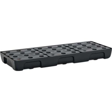 Bac à étagères 21l L976xL395xH95mm PE avec grille PE et détecteur de fuite CEMO