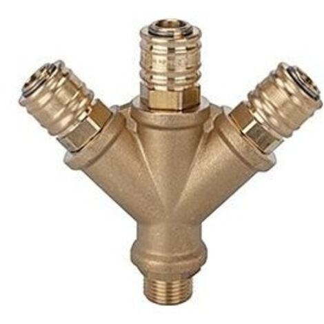 Distributeur d'air comprimé, 3 sorties MS IG G1/4 Riegler (1/3)