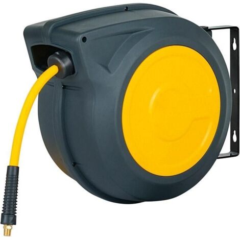 Enrouleur tuyau 20m jaune Air 3/8" (1/3)