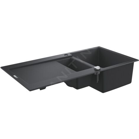 Grohe Éviers - Évier composite K500 avec garniture de vidage automatique, 1000x500 mm, noir granite 31646AP0 (1/5)