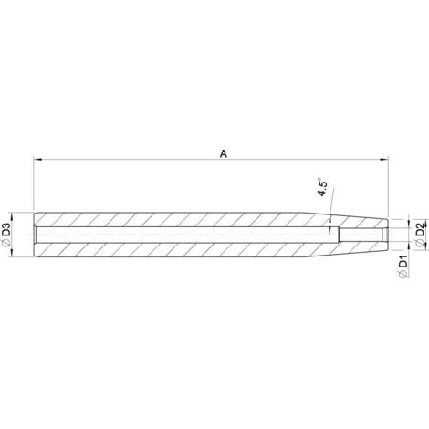 Rallonge de mandrin de frettage sans réglage de longueur h6 160x25x12mm HAIMER (1/4)