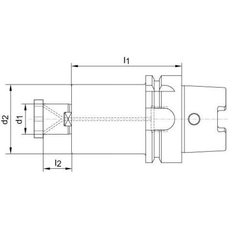 Mandrin porte-fraise DIN69893A KKB HSK-A100 16x100mm HAIMER (1/5)